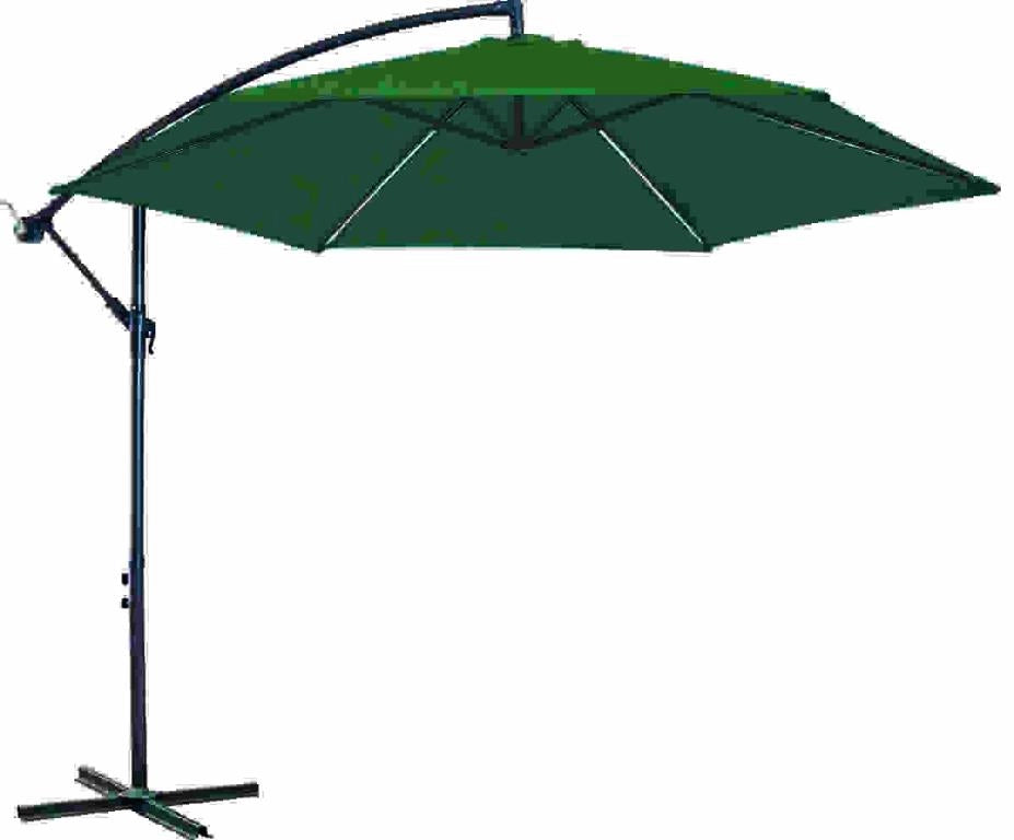 Ombrello da Giardino Decentrato Lampara Verde Diametro 3 Metri