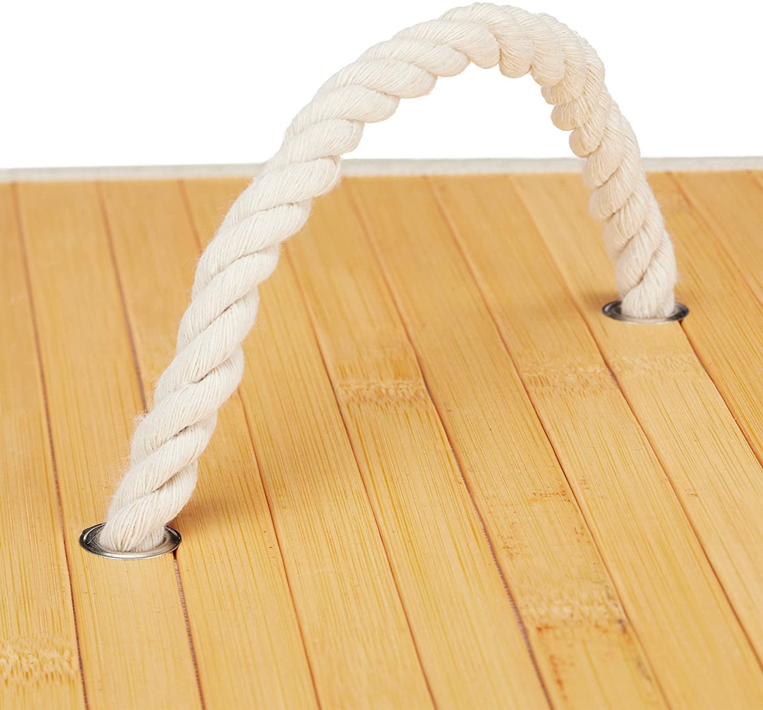 Cesto portabiancheria pieghevole con sacco triangolare 65 cm bambù natura 13_0001902_8