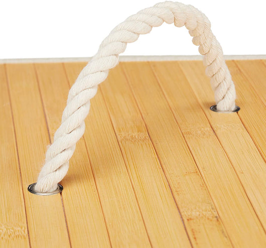 Cesto portabiancheria pieghevole con sacco triangolare 65 cm bambù natura 13_0001902_8