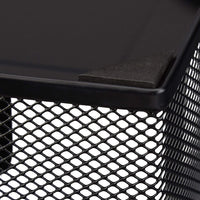 Set di 4 articoli per ufficio in metallo organizer per la posta, blocchetto per appunti, portapenne, cestino per la carta, nero 13_0002463_2