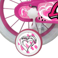 SCH HEART 14", bicicletta per bambini, adatta ad etÃ  tra i 4 e i 6 anni, per altezza tra 100 e 120 cm, con cestino, c