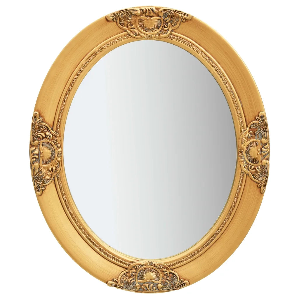 Specchio da Parete Stile Barocco 50x60 cm Oro