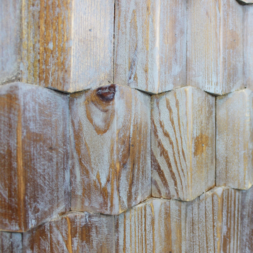 MOBILE ANTWAN IN LEGNO CON FINITURA BIANCA E NATURALE 180 X 45 X H80 CM