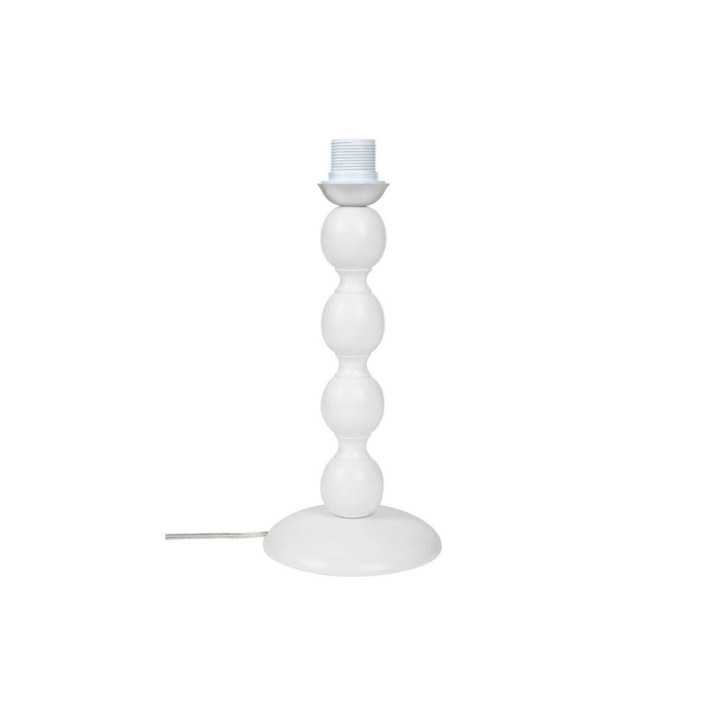 Lampada da tavolo base bianca e paralume tessuto colore verde LAGUNAH372638