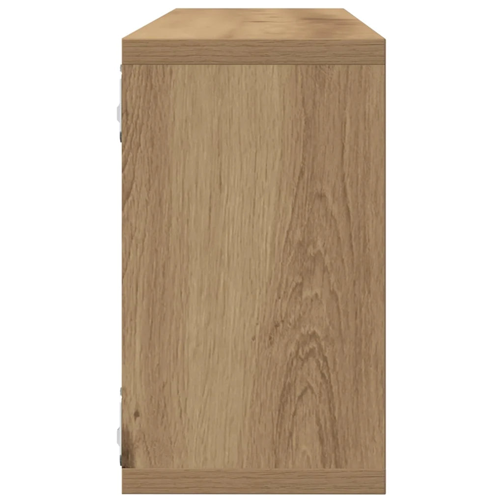 Scaffali da parete 4 pcs Rovere Artigianale 80 x 15 x 26 cm 862642