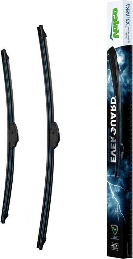 Flatblades in Silicone Premium - 2X Durata Estesa - Lunghezze 530mm/480mm - Lato - Set a 2 - 566023
