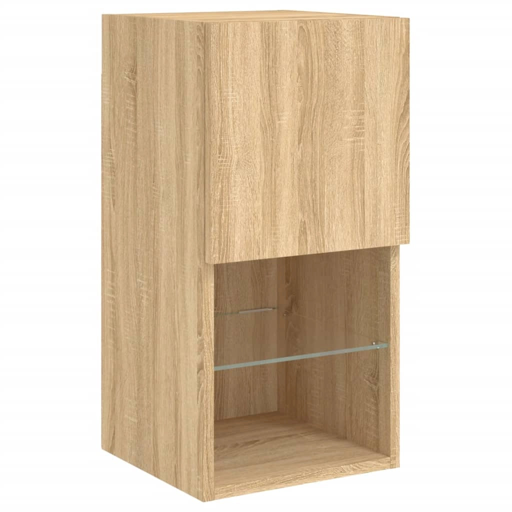 Set di mobili TV multimediali mensola TV credenza mobile TV sala da pranzo soggiorno camera da letto con illuminazione a LED 6 pezzi legno ingegnerizzato rovere Sonoma marrone 02_0029455