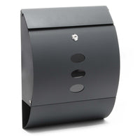 Cassetta postale V18 con vano portagiornale, verniciata a polvere antracite