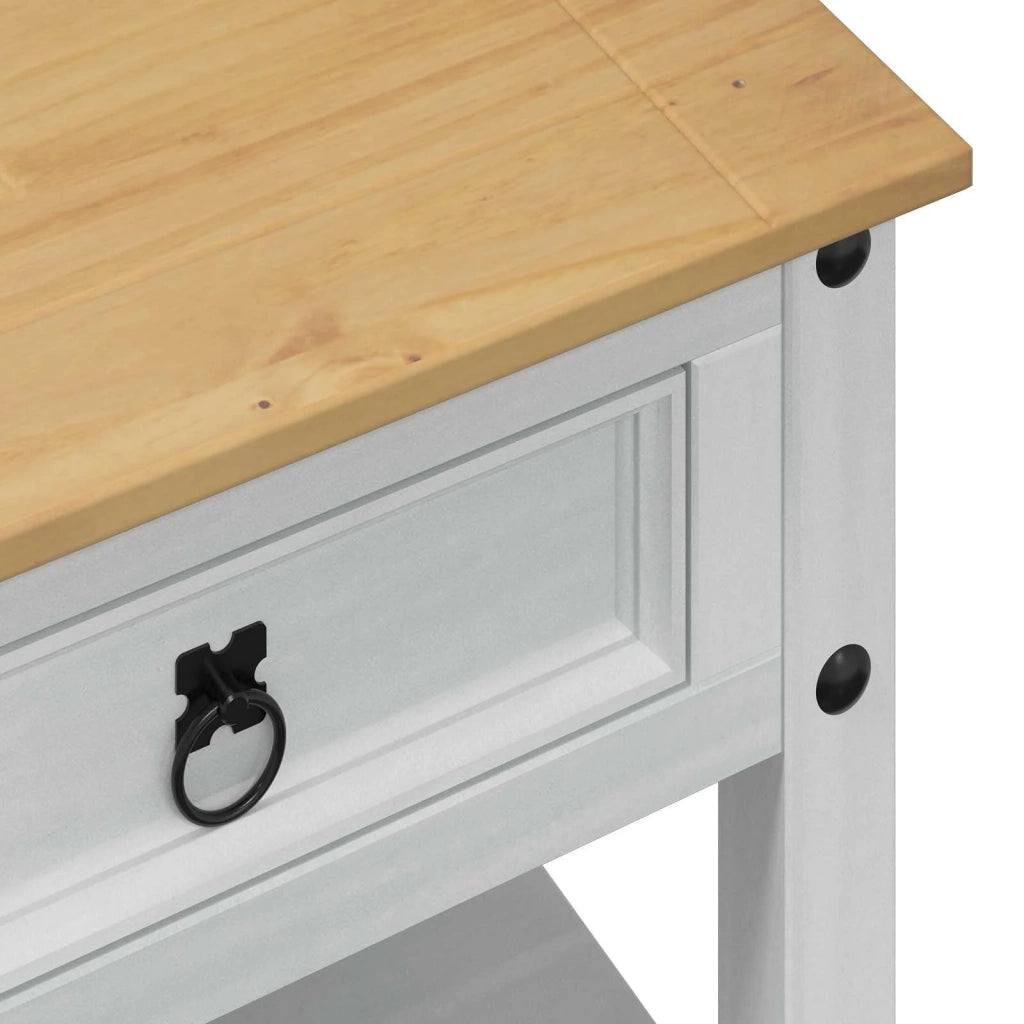 Tavolino da salotto con cassetto Bianco 100 x 48 x 45 cm