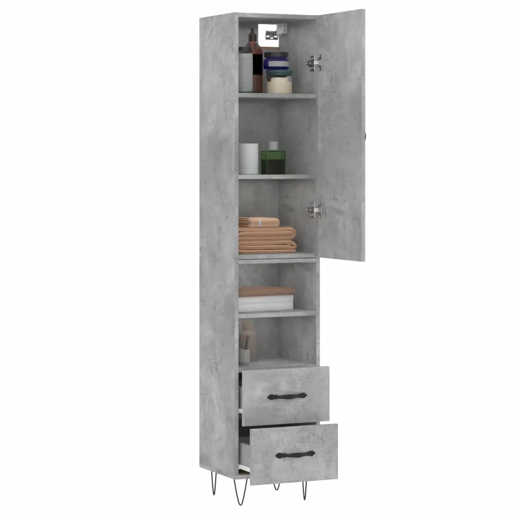 Credenza Grigio Cemento 34,5x34x180 cm in Legno Multistrato 3198949