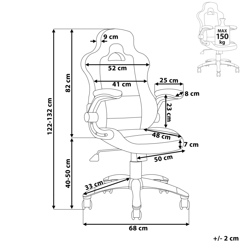 Sedia Direzionale da Ufficio Nera in Ecopelle Girevole Alzata a Gas Regolabile in Altezza con Ruote Ergonomica Moderna