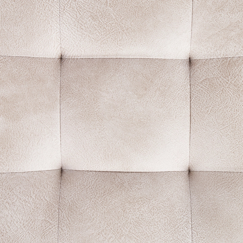 Poggiapiedi in poliestere beige con gambe in metallo Camera da letto Soggiorno Accessori per sedersi