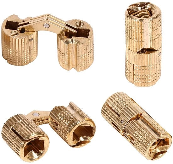 Scharniere nascosti 4 pezzi - Porte in legno - Progetti DIY - Materiale in rame - Materiale duraturo