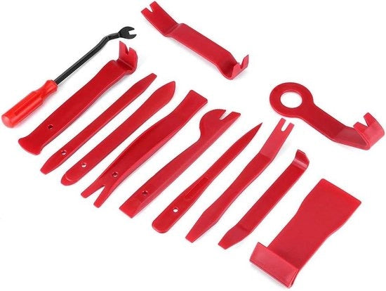 Set di rimozione 12 pezzi - manubrio di levatura - rimuovitore di viti - attrezzatura di riparazione carrozzeria - formatura di sollevamento - rimuovitore di pannelli porta - automotive marine - facile da utilizzare