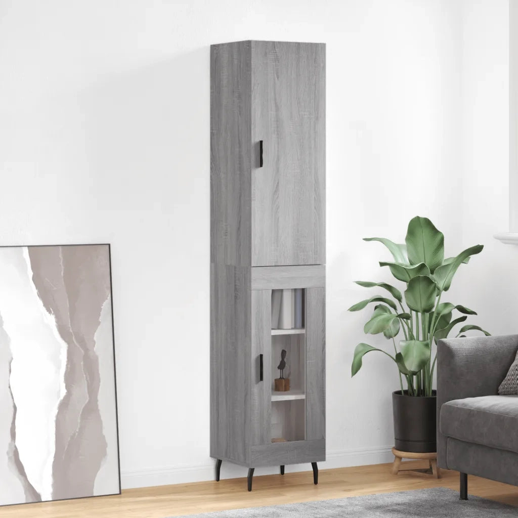 Credenza Grigio Sonoma 34,5x34x180 cm in Legno Multistrato 3199063