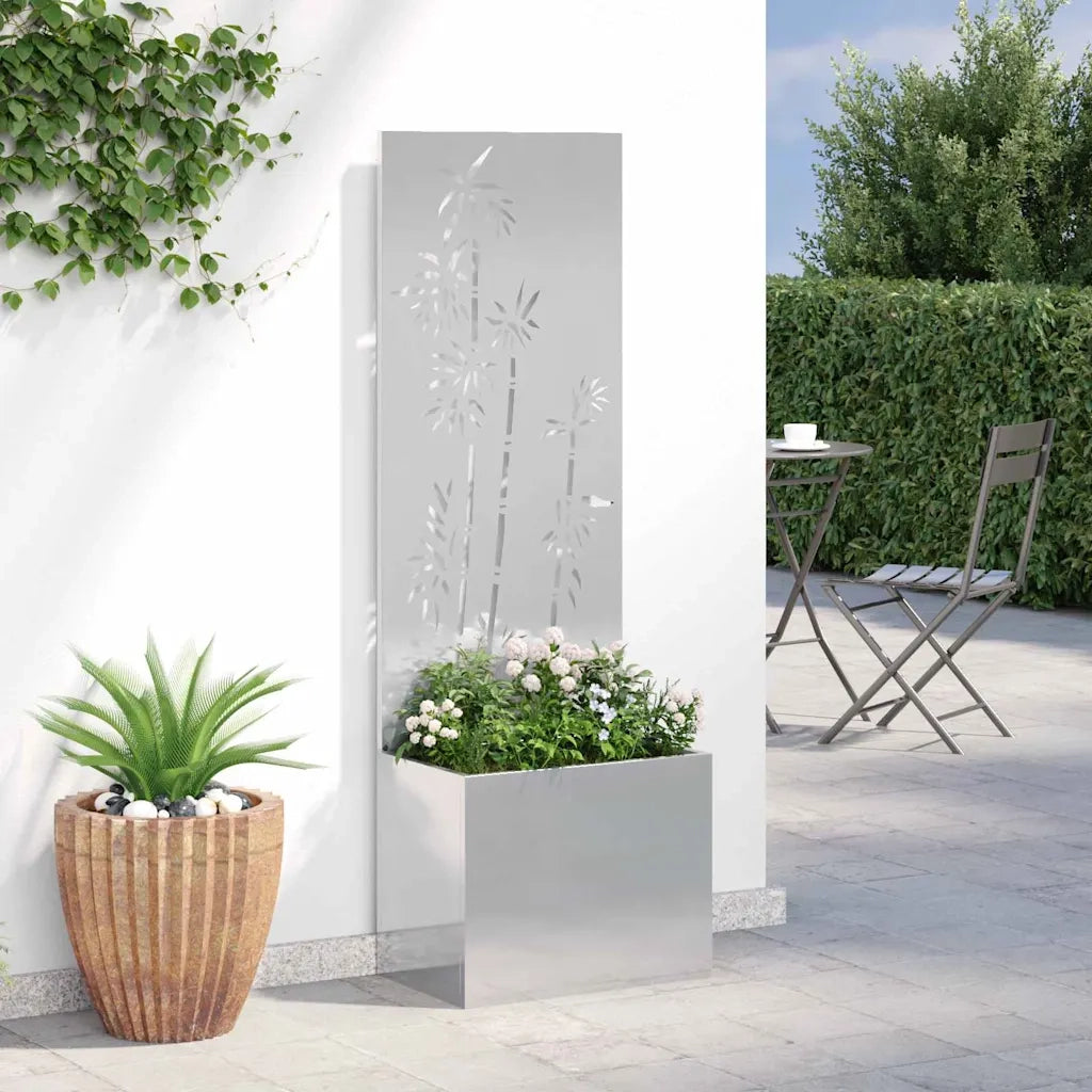 Schermo per privacy in giardino Floreale Argento 50 x 150 cm 876452