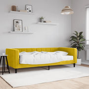 Divano Letto con Materasso-Sofa Letto-Daybed Giallo 90x200 cm in Velluto 338656