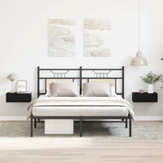 Comodini sospesi 2 pz Rovere Nero 40x32x15 cm Legno ingegnerizzato 862417