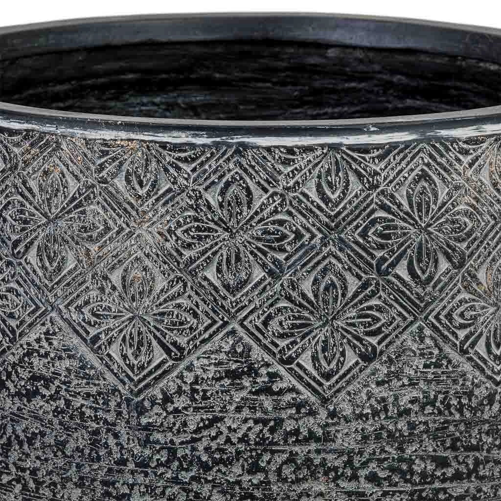 Vaso in fibra di vetro grigio 43,5x43,5x40 cm