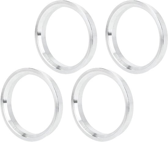Adattori Centric per Auto - Spessori in Alluminio - 67,1mm a 60,1mm - Cerchi - 4 pezzi - Adatti per Auto Fari - Argento