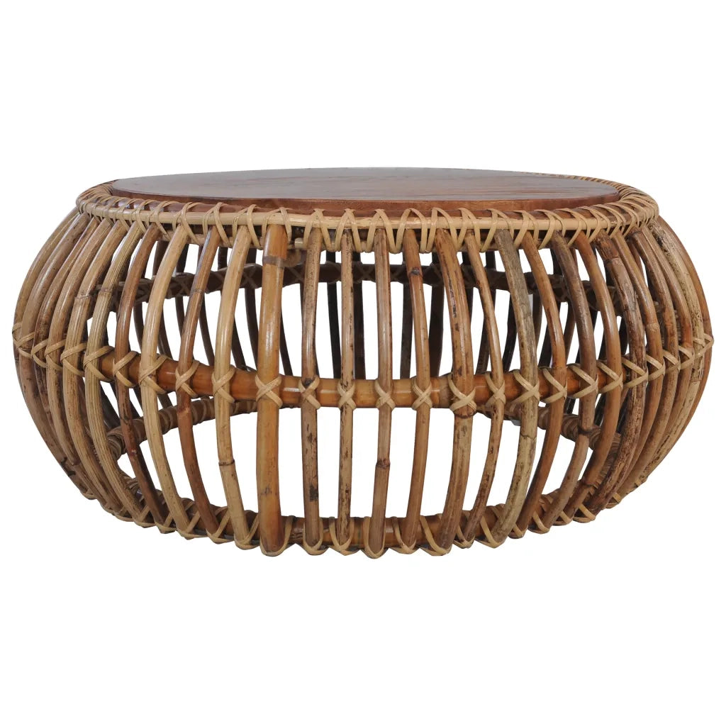 Tavolini da Salotto 2 pz in Rattan Naturale 283082