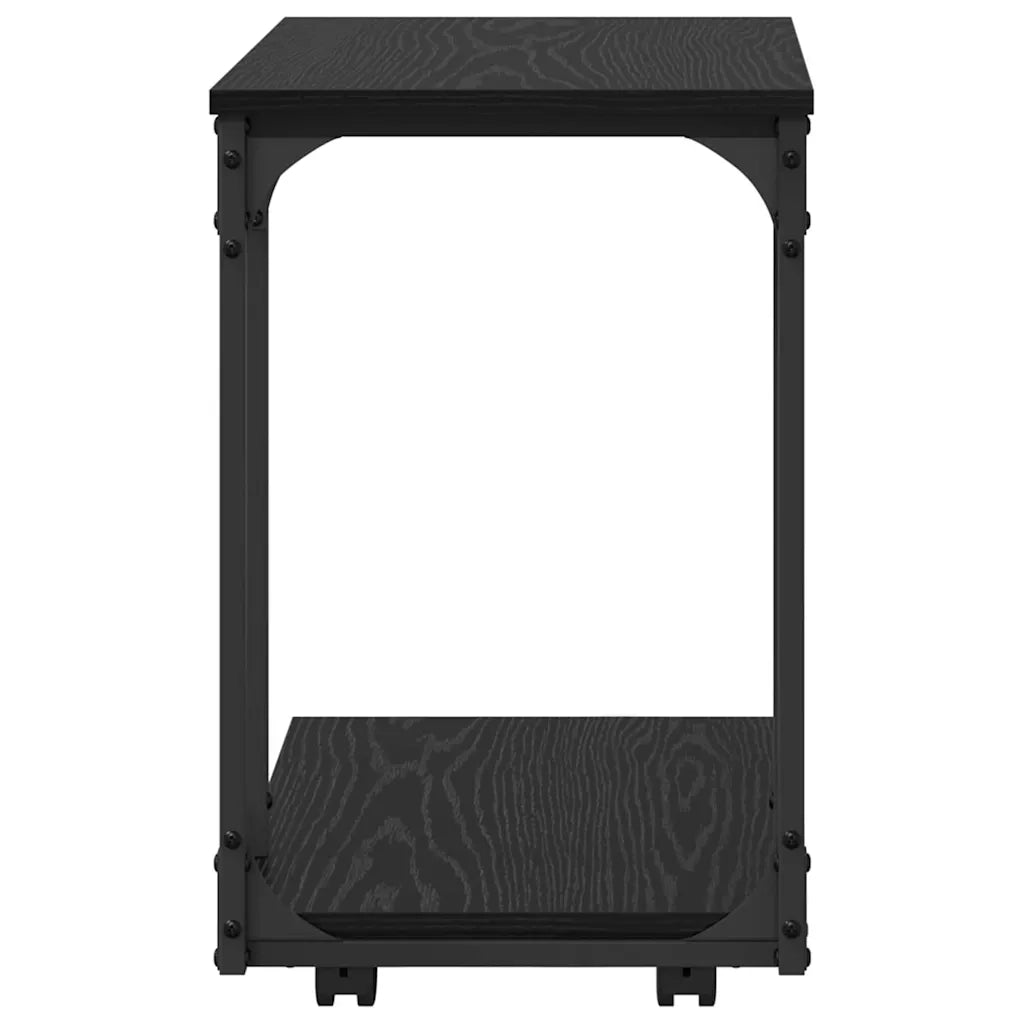 Tavolo laterale Rovere Nero 50 x 35 x 55.5 cm Legno multistrato