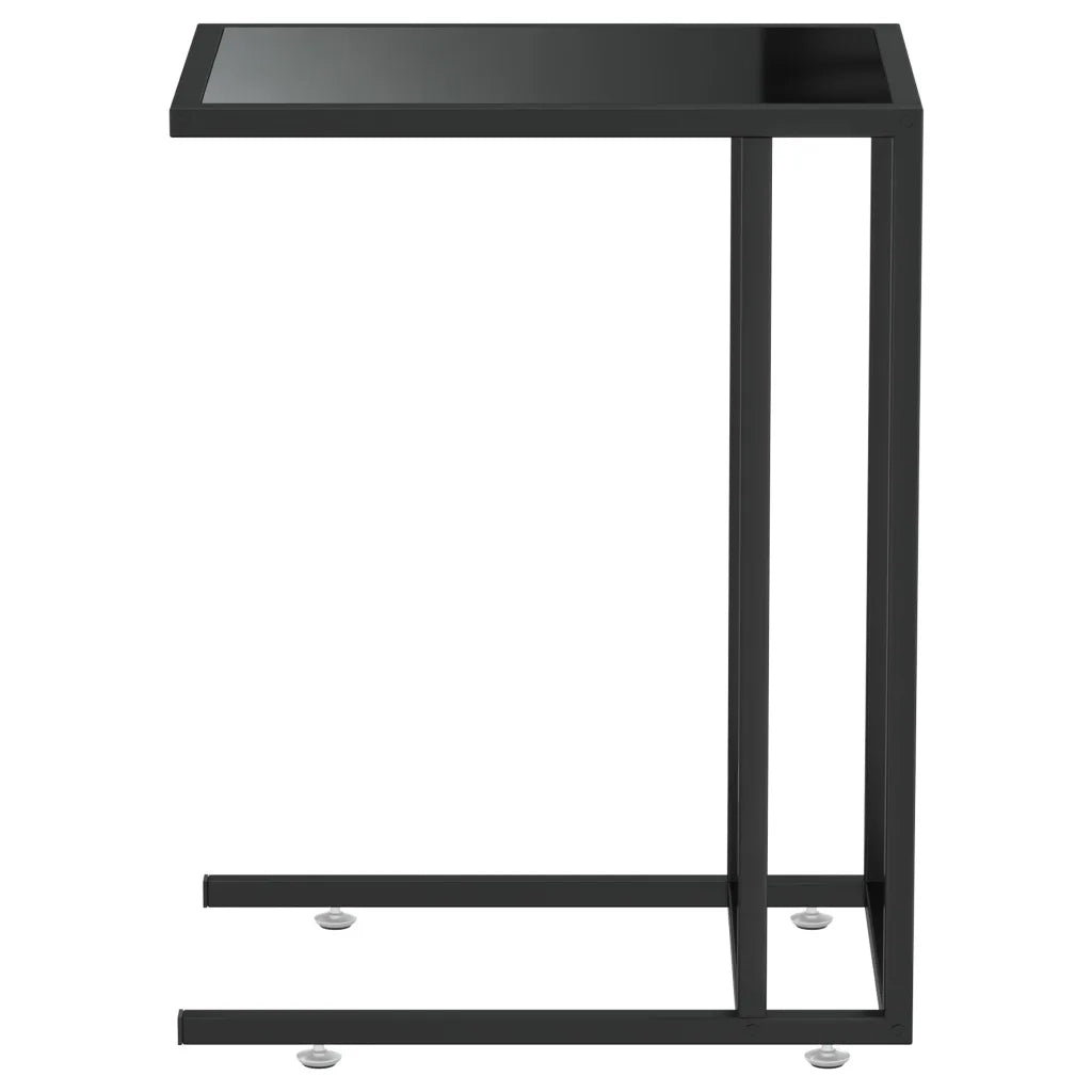 Tavolino per Computer Nero 50x35x65 cm in Vetro Temperato cod mxl 13175