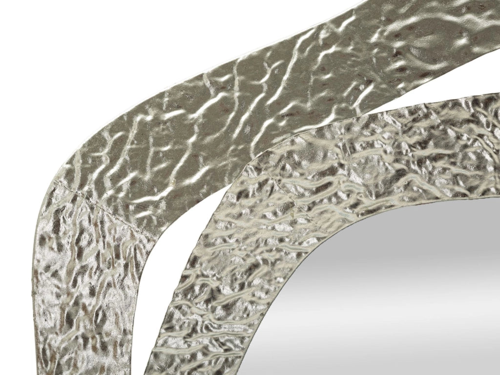 Specchio Aury 66x6x75 cm in Metallo e Specchio Argento
