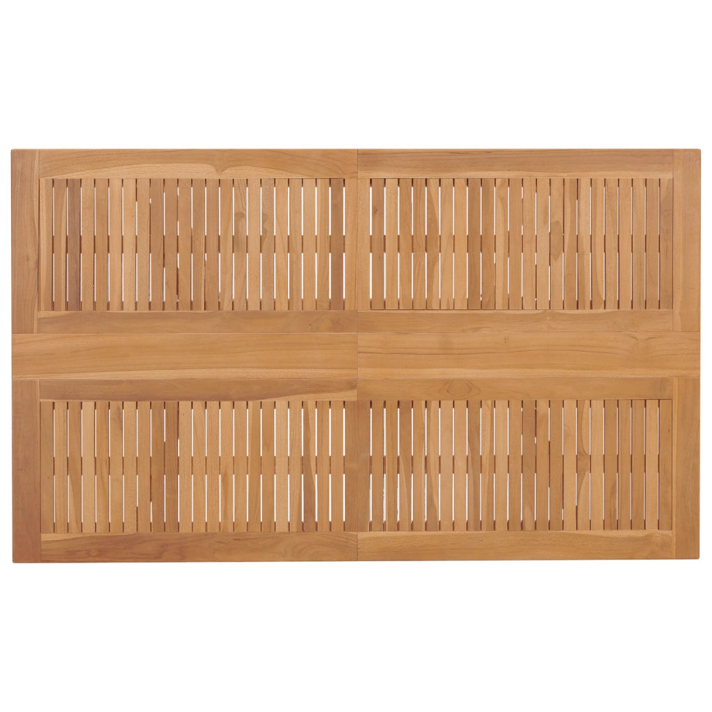 Set da pranzo da giardino in 7 pezzi in legno massello di teak
