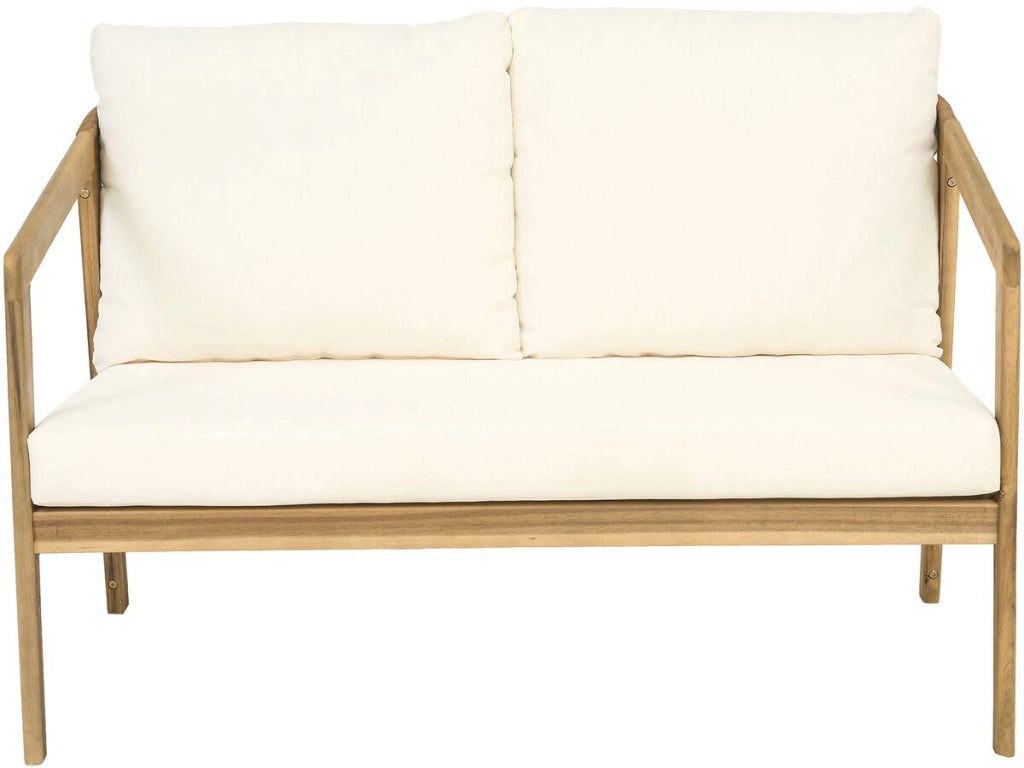 Set di mobili da giardino in legno di acacia con cuscini "Presley" - 4 posti - Beige