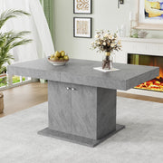 TAVOLO da pranzo allungabile 140/180 cm grigio in pannello di legno