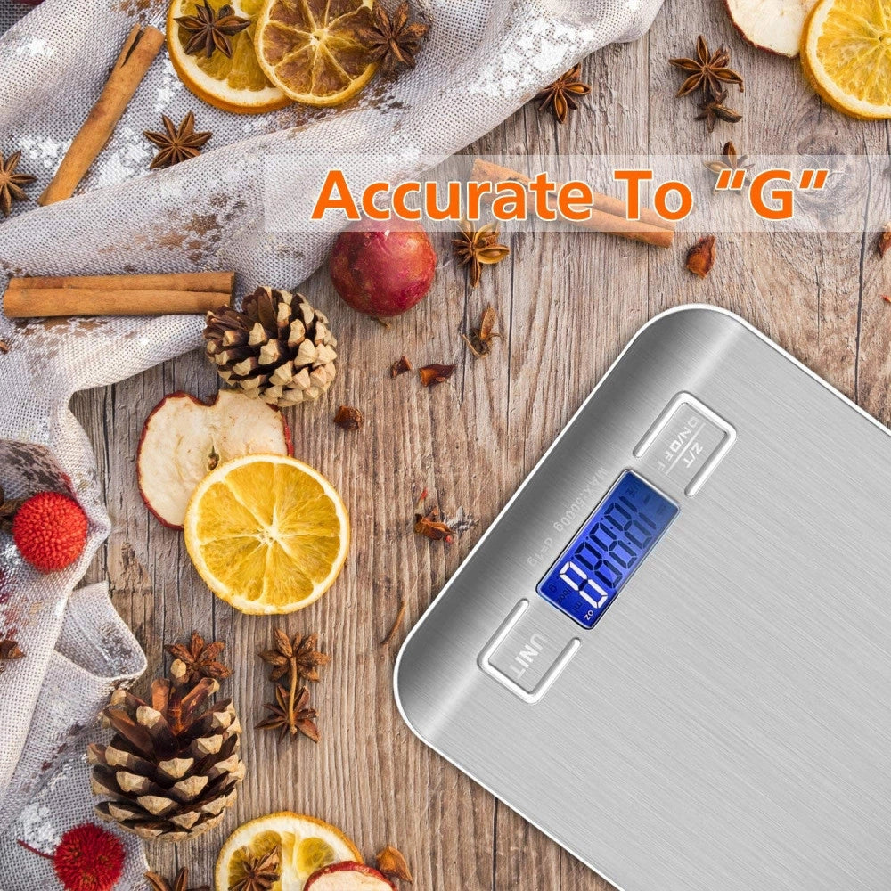 Trade Shop - Bilancia Elettronica Digitale Da Cucina Digitale In Acciaio Inossidabile Max 5kg -
