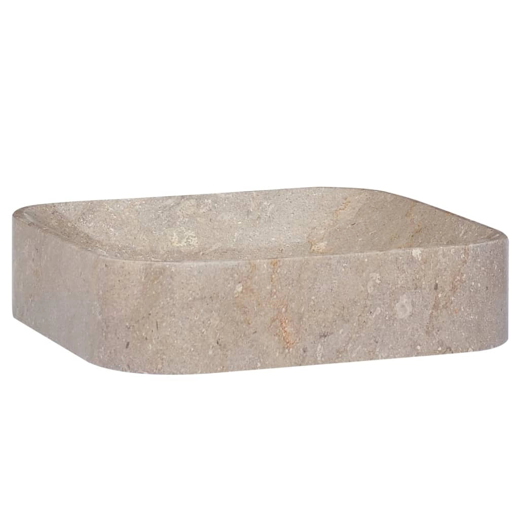 Lavandino da bagno lavabo da appoggio lavabo da WC lavabo da bagno lavandino da bagno lavandino da interno 40 x 40 cm marmo grigio 02_0002826