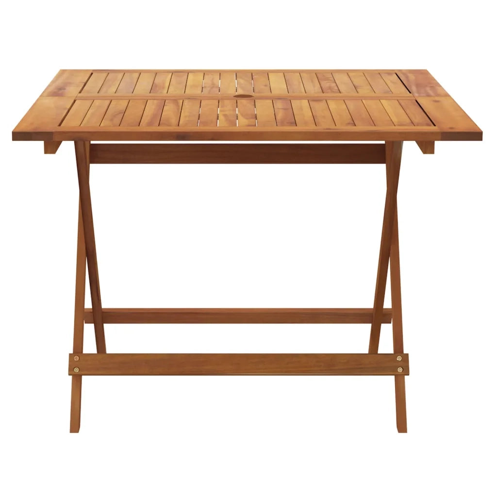 Tavolo da Giardino Pieghevole 90x90x75 cm Legno Massello Acacia 319671