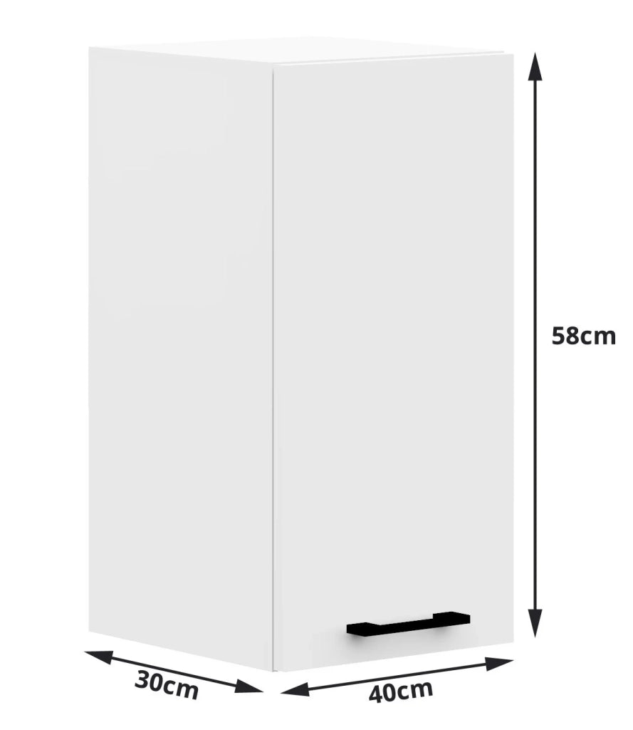 Mobile da cucina pensile sistema AKORD OLIWIA Bianco 40 cm 1 anta 40x30x58 cm