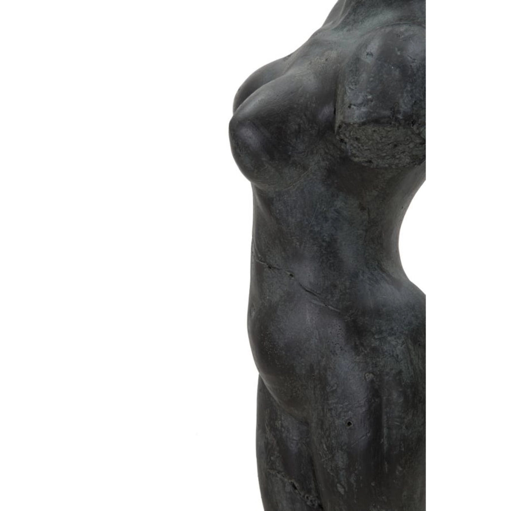 Scultura Donna 2, Nero, Poliresina, 19x17x50 cm