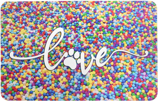 Tappeto Sottociotola Tovaglietta 38x60 cm Pvc Impermeabile Antisfilo Antiscivolo Cane Gatto Dis.B