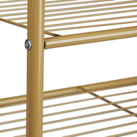 Appendiabiti asta appendiabiti portaoggetti 2 scomparti portascarpe stivali 162 cm in metallo marrone 13_0002133