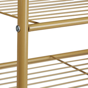 Appendiabiti asta appendiabiti portaoggetti 2 scomparti portascarpe stivali 162 cm in metallo marrone 13_0002133