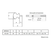 Maniglia su rosetta tonda SAGUATTI  811/60SQ in alluminio verde lucido