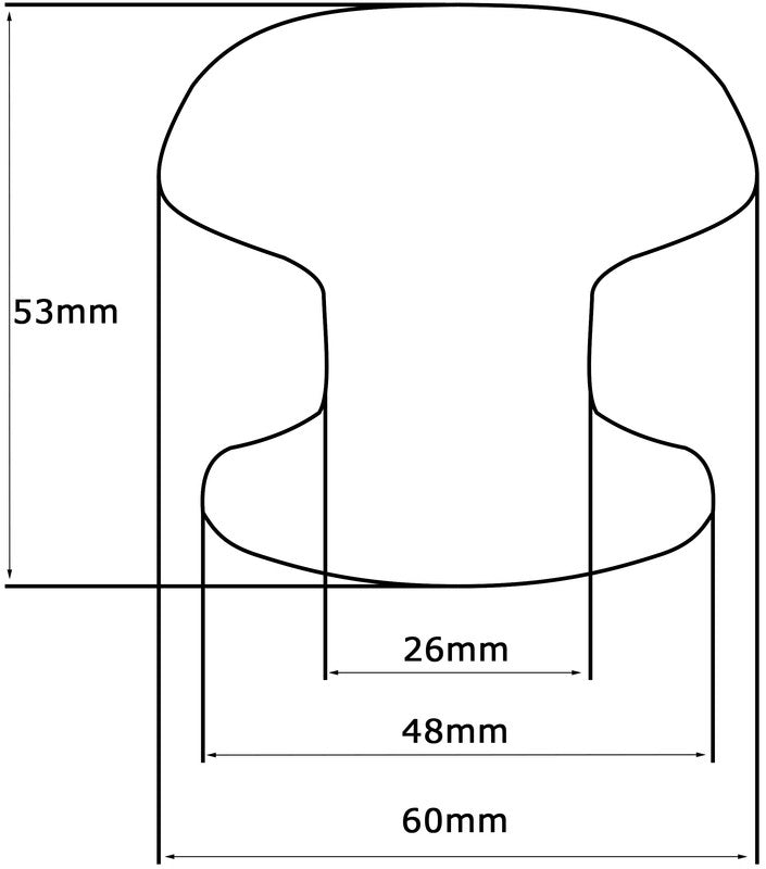 Maniglia su rosetta tonda SAGUATTI  811/60TQ in alluminio bianco lucido