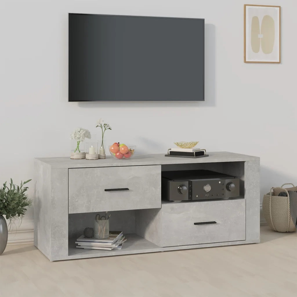 Mobile per TV-Credenza TV-Console TV Grigio Cemento 100x35x40 cm Legno Multistrato 312895