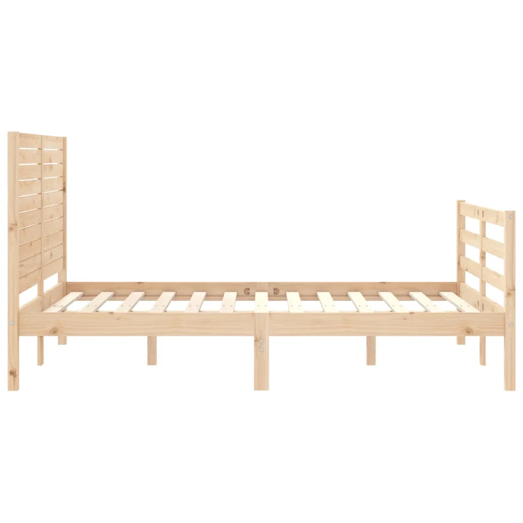 Giroletto con Testiera-Struttura Letto con testiera 140x190 cm in Legno Massello 436221