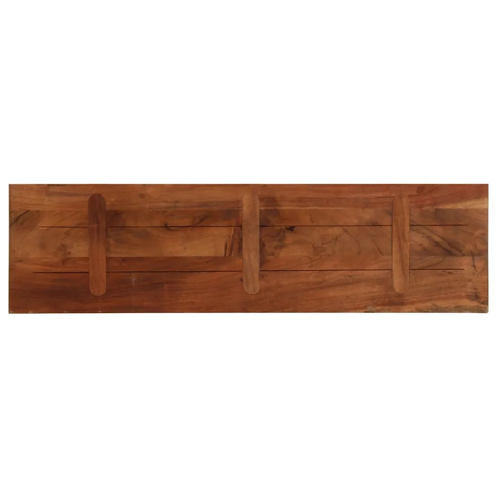 Piano Tavolo 110x30x3,8 cm Rettangolare in Massello di Recupero