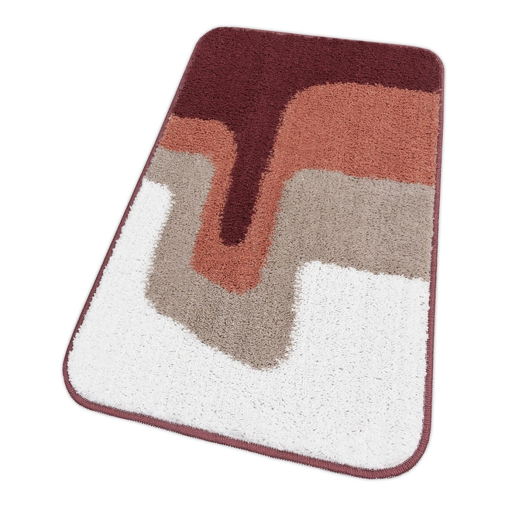 Tappeto Bagno 50x80 Cm Doccia Scendiletto Pelo Raso Morbido Assorbente Antiscivolo Lavabile Terra