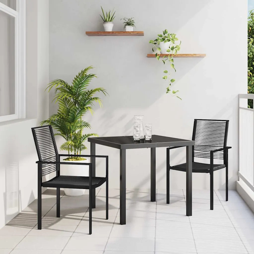 Set da Pranzo per Giardino 3 pcs Nero 3379163