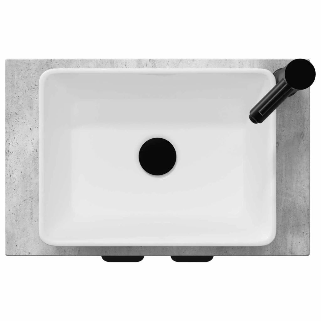 Mobile da bagno con lavabo Grigio Cemento 54 x 35 x 83 cm