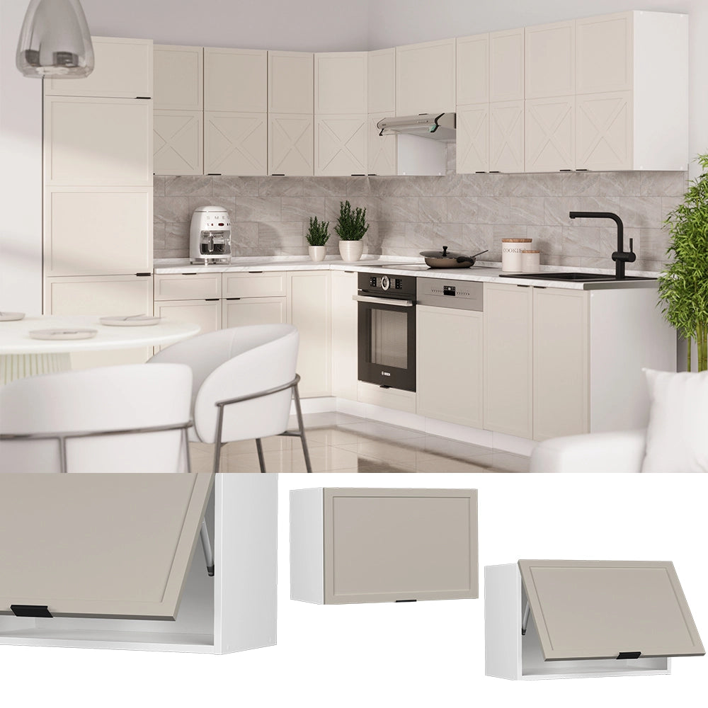 Vicco Pensile da cucina GrigioBeige 60 cm Piatto