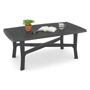 Rasura, Tavolo da Esterno 6 Posti Made in Italy, 180x100x72h cm Nero Antracite