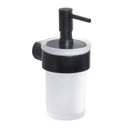 Dosasapone con erogatore in plastica da muro in ottone e Cromall PI81 Gedy serie PIRENEI Nero Opaco